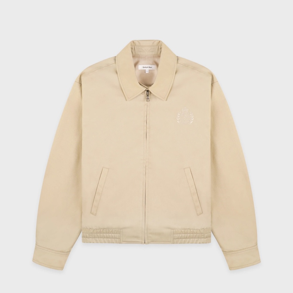 Sporty & rich H&W Crest Prep Jacket - Cream
